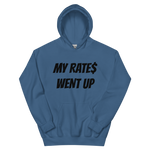 Load image into Gallery viewer, MY RATE$ WENT UP HOODIE - Mens
