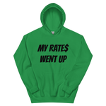 Load image into Gallery viewer, MY RATE$ WENT UP HOODIE - Mens